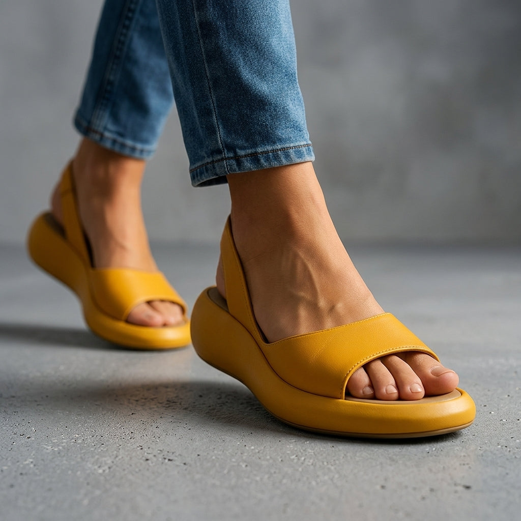 Open-Toe Flat Sandals