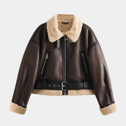 Women’s Faux Shearling Aviator Jacket
