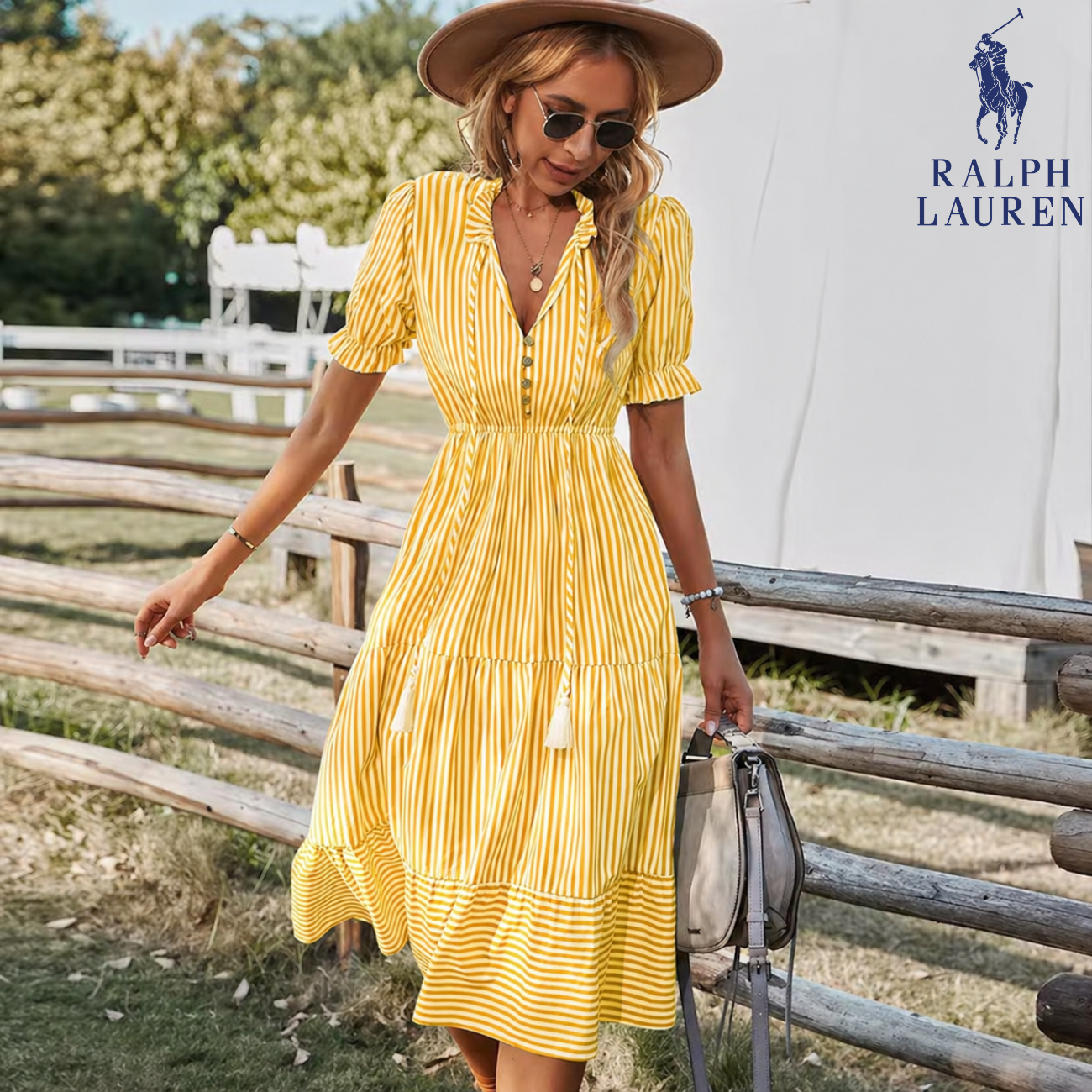 Summer Breeze Striped Midi Dress || Clearance Sale