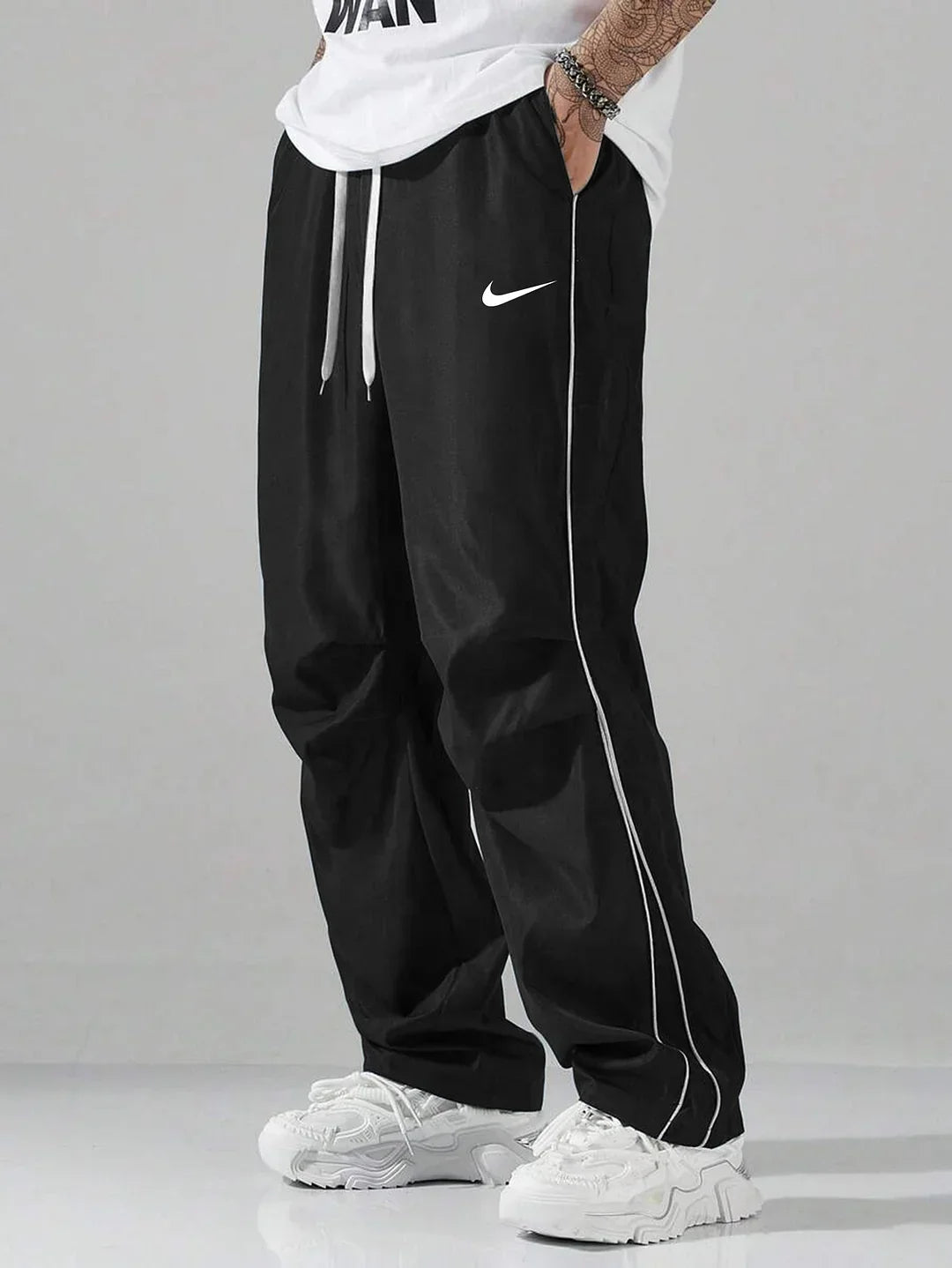 Men's 2025 New Striped Quick-Drying Workwear Sports Trousers