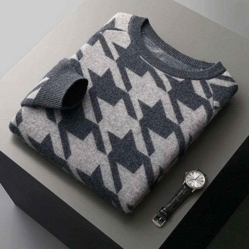 The Aberdeen Shadow Houndstooth Sweater