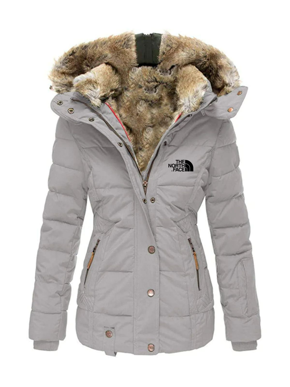 Women's Faux Fur Lined Winter Jacket - Clearance Sale