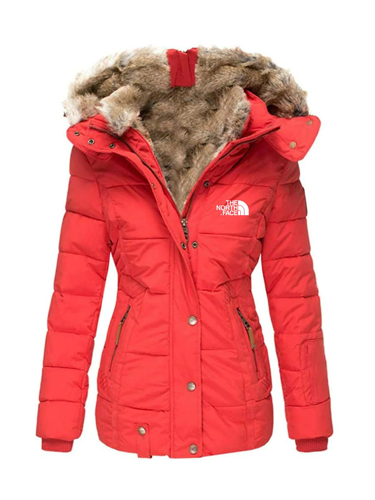 Women's Faux Fur Lined Winter Jacket - Clearance Sale