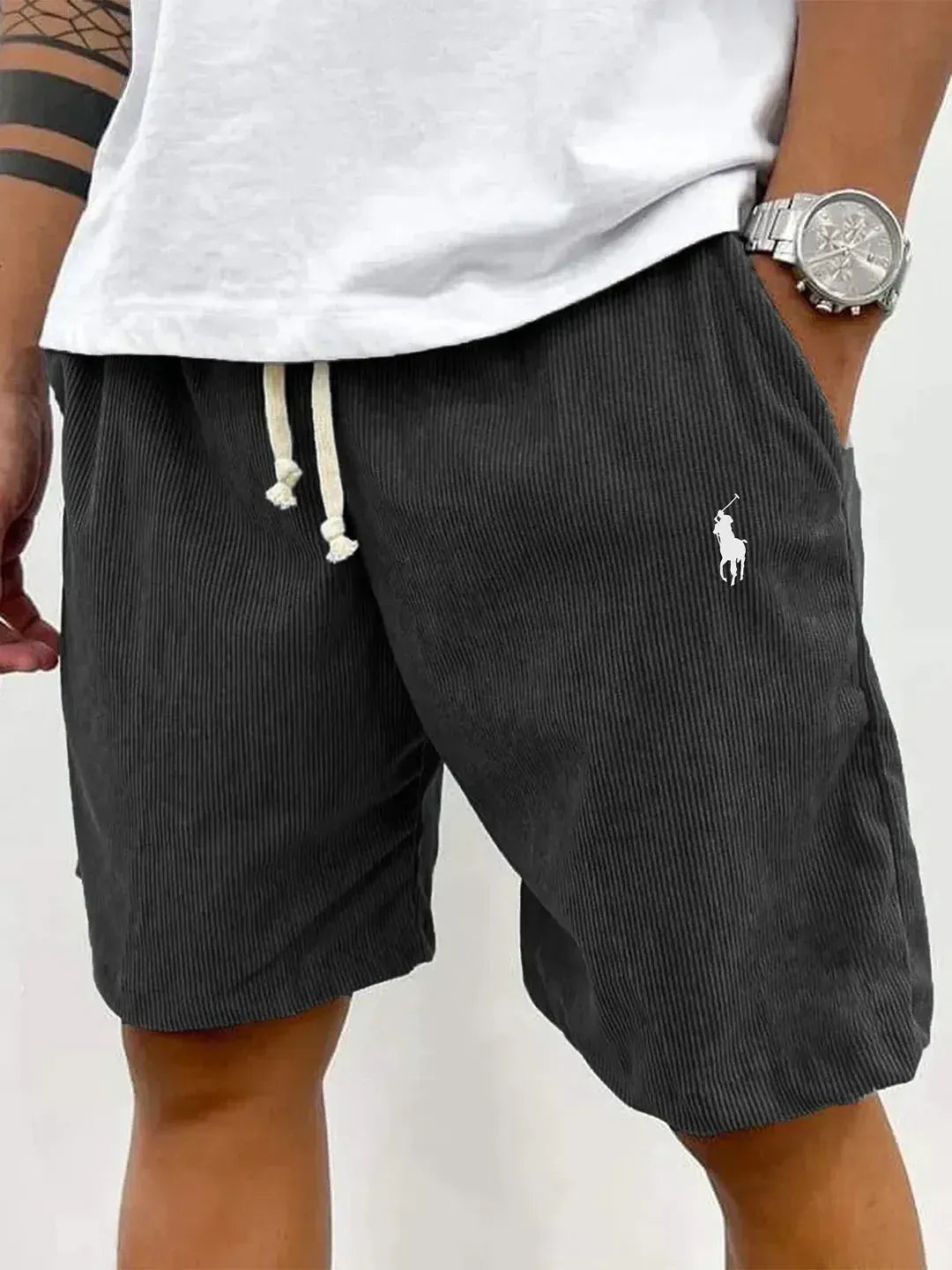Men’s Textured Drawstring Shorts