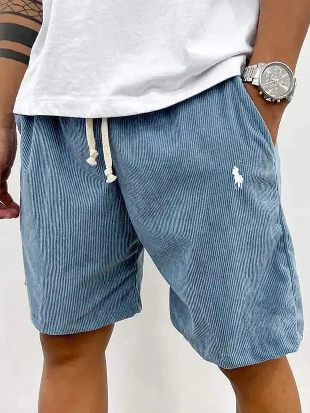 Men’s Textured Drawstring Shorts